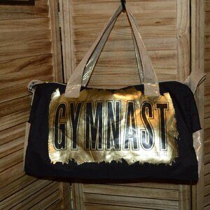 Justice Duffel Bag Black/Gold Gymnast 3 Straps